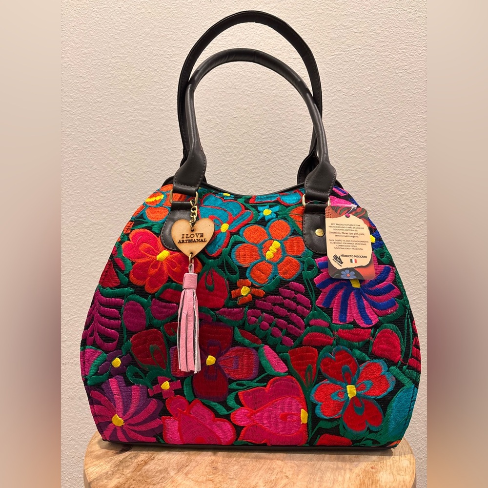 Colorful Floral Embroidered Women's Bag